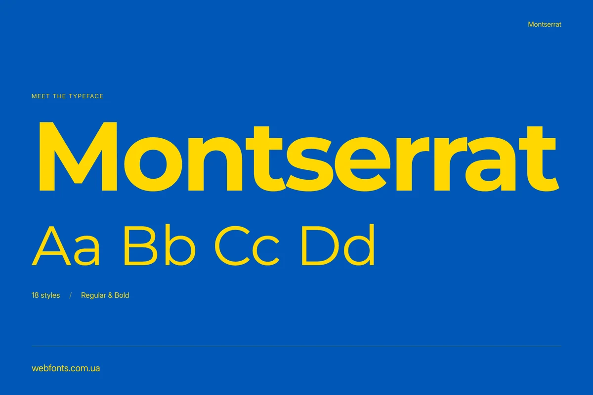 Montserrat font family — Regular and Bold preview